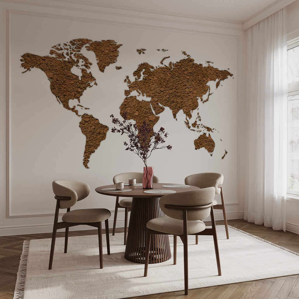 Weltkarte mit Farbspuren — Interieur 4