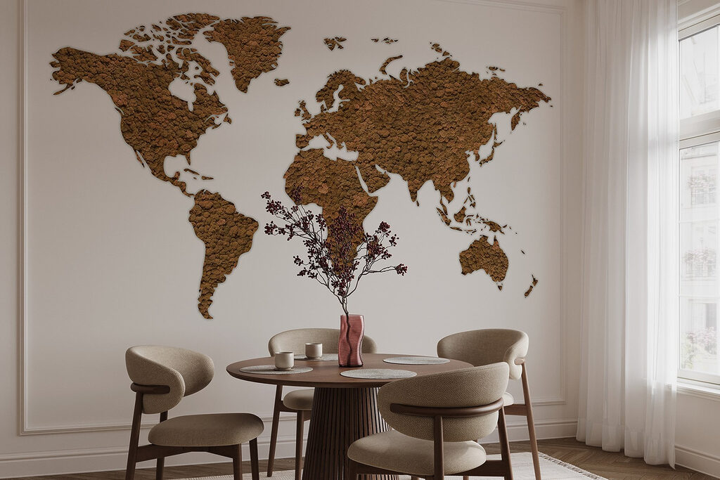 Weltkarte mit Farbspuren — Interieur 5