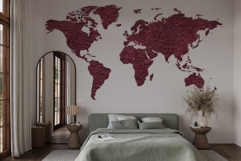 Weltkarte mit Farbspuren — Interieur 2