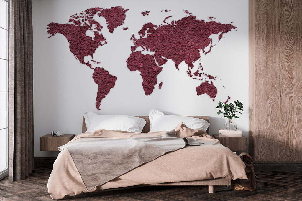 Weltkarte mit Farbspuren — Interieur 3