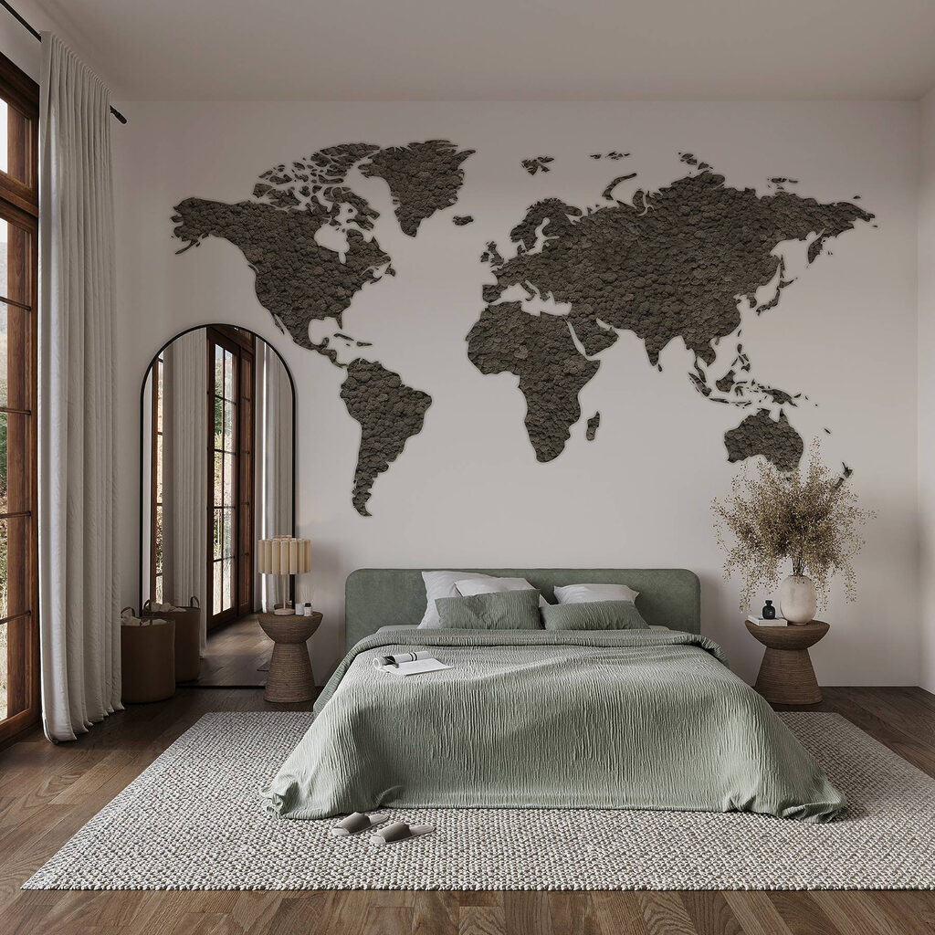 Weltkarte mit Farbspuren — Interieur 2