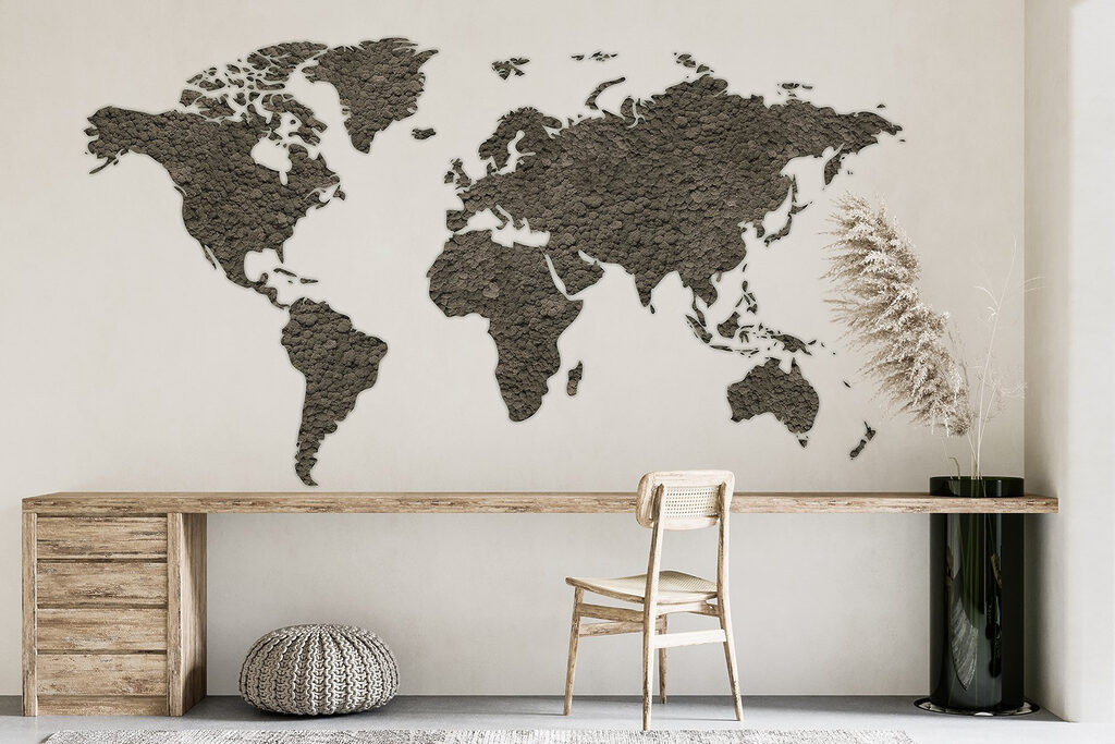 Weltkarte mit Farbspuren — Interieur 6
