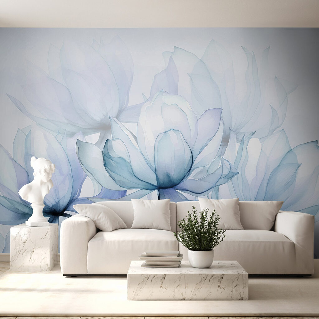 Blüten wie Aquarell in einem Interieur