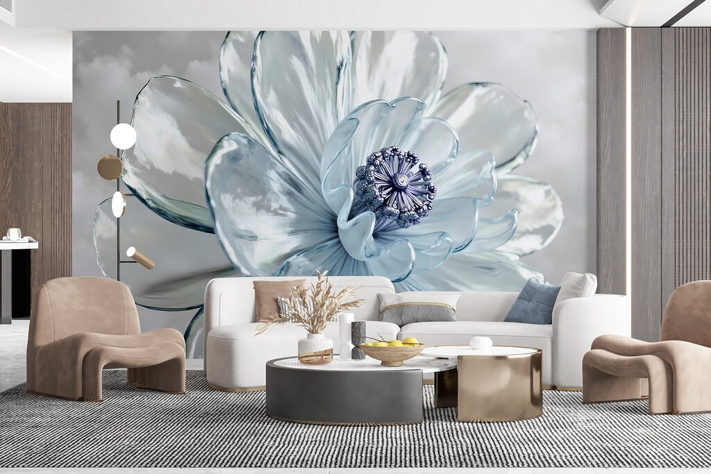 Blüte wie Kristall in einem Interieur