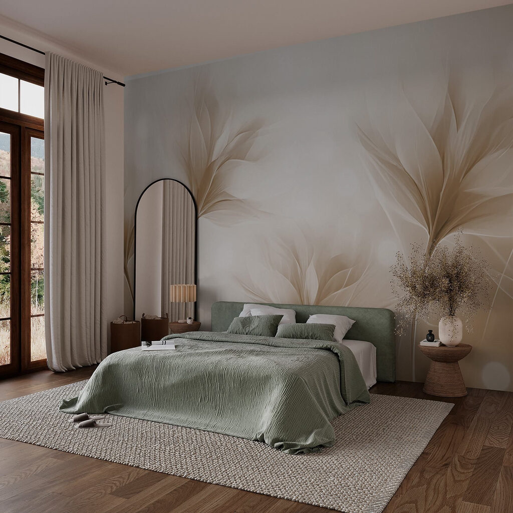 Helle Zweige im Gegenlicht in einem Interieur