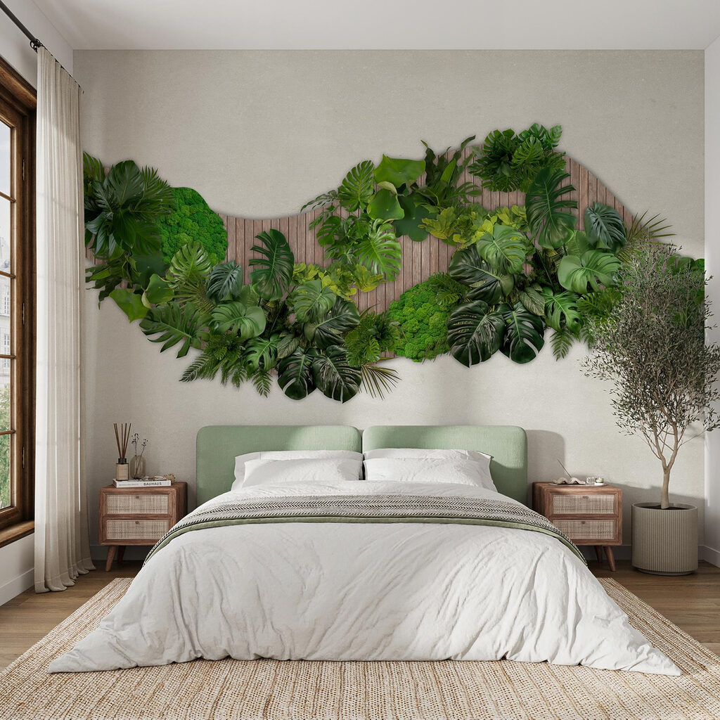 Insel aus Grün in einem Interieur