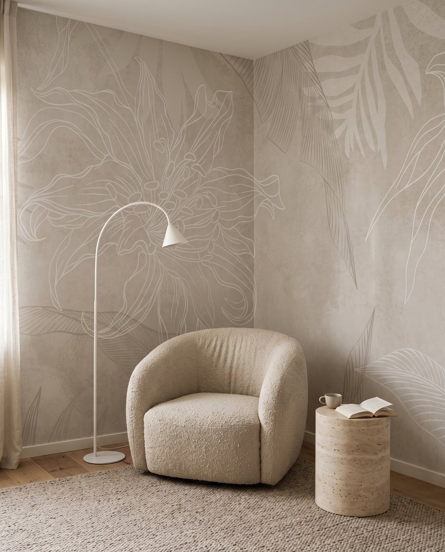 Verblasste Tropenblätter — Interieur 1