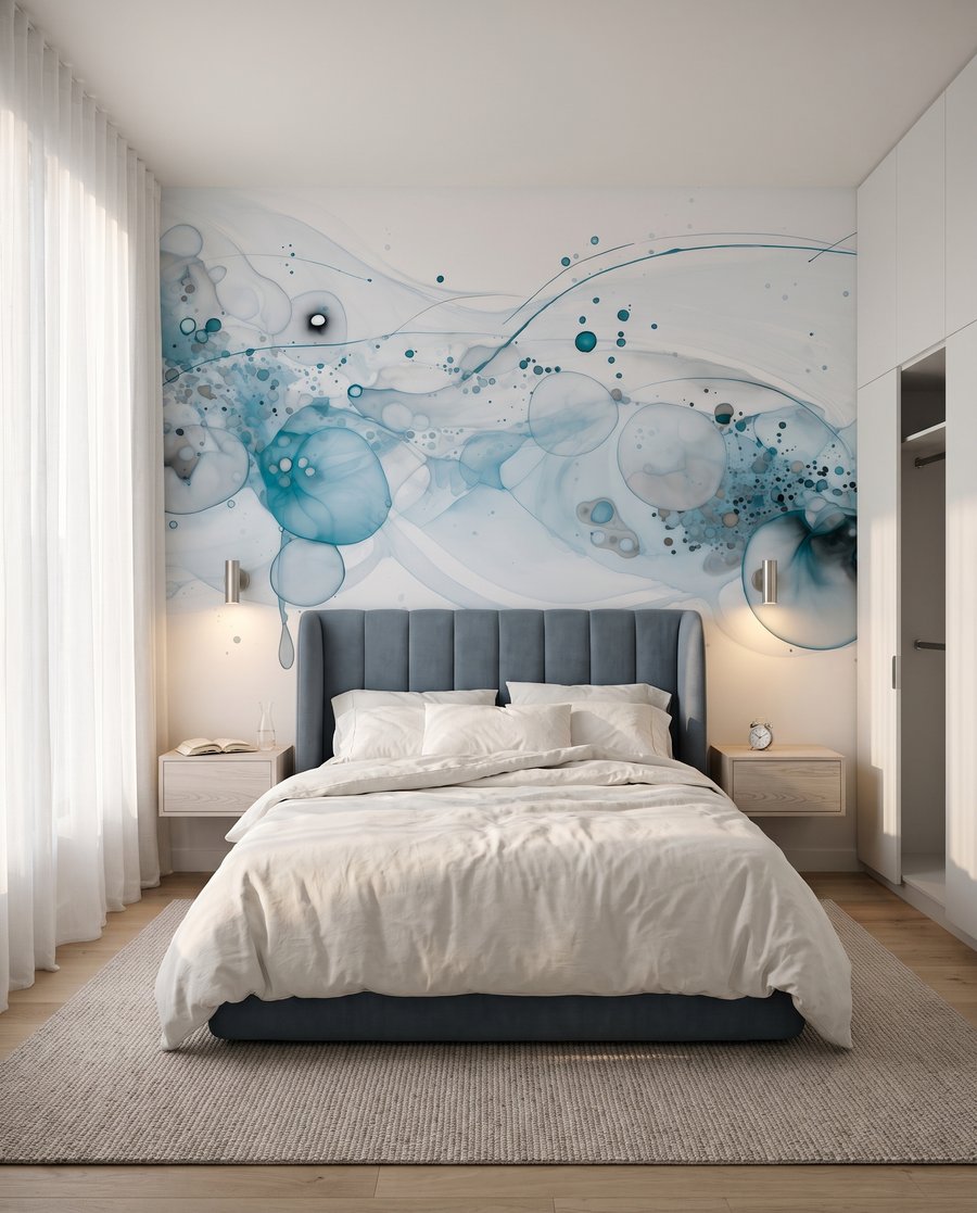 Farbkreise mit feinen Spritzern — Interieur 2