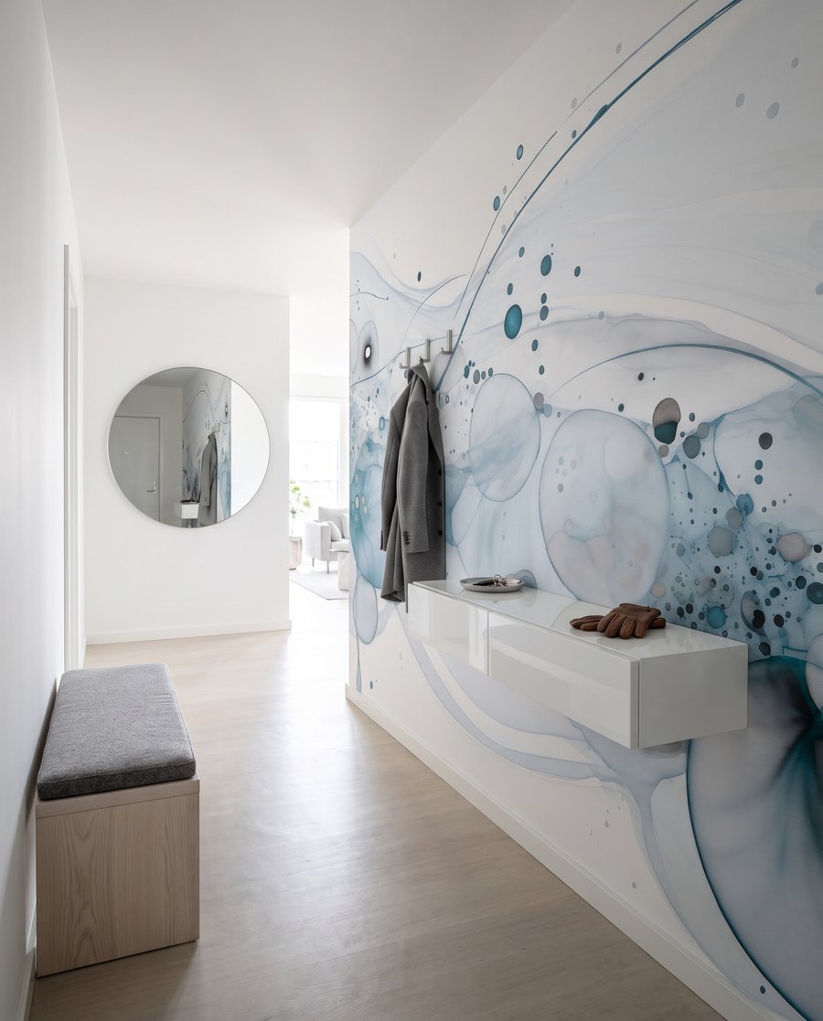 Farbkreise mit feinen Spritzern — Interieur 4