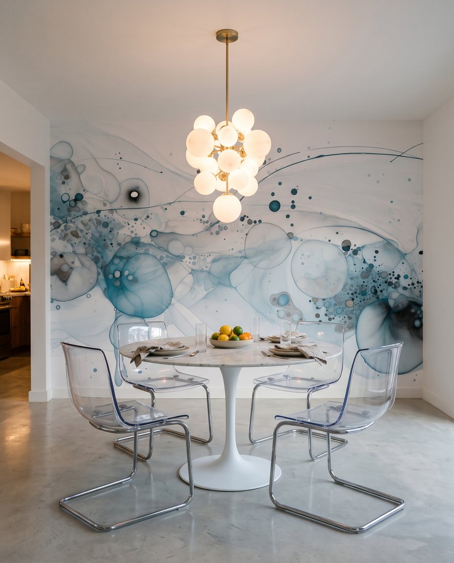 Farbkreise mit feinen Spritzern — Interieur 5