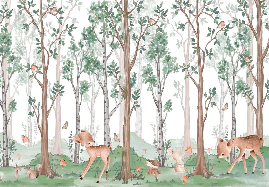 Hirsche im Wald — ganzes Design