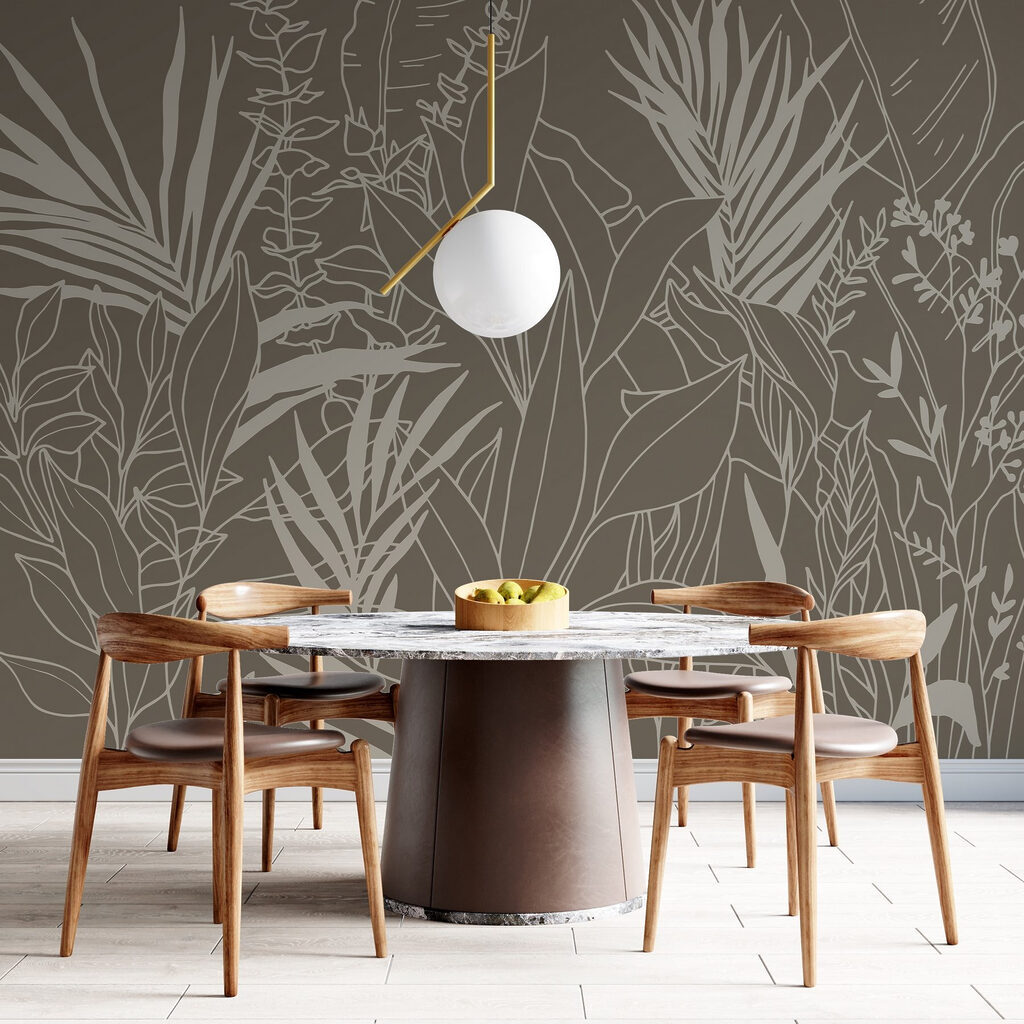 Tropische Zweige in Tusche — Interieur 2