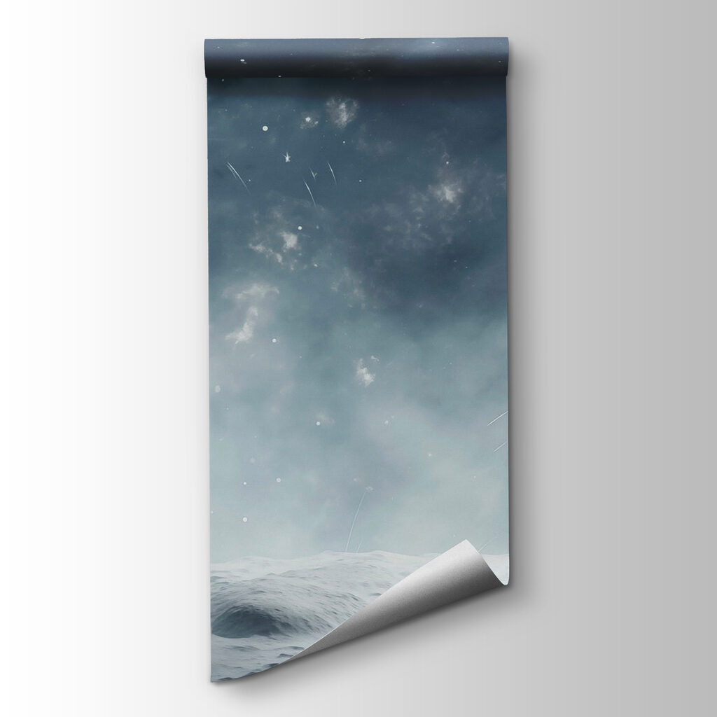 Mond über verschneiter Ebene — Produktansicht