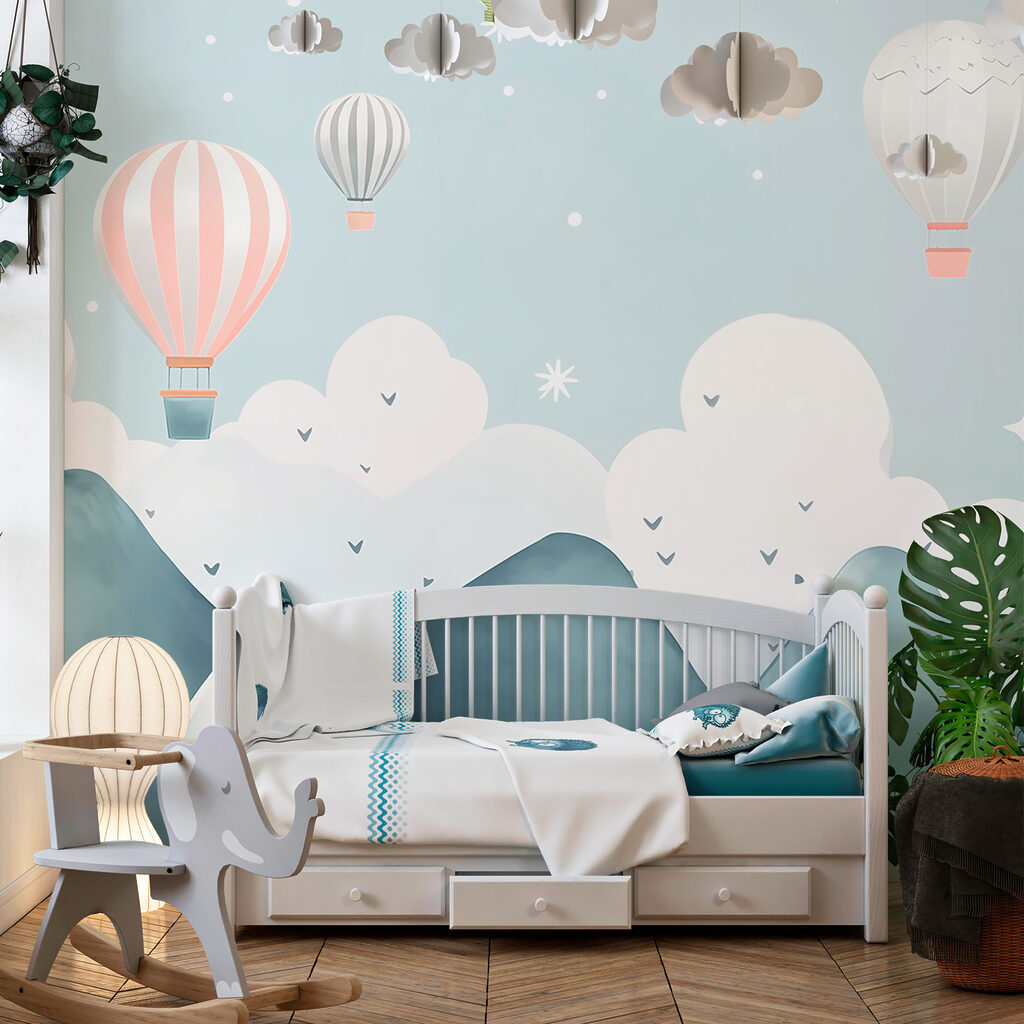Heißluftballons über Gipfeln — Interieur 2