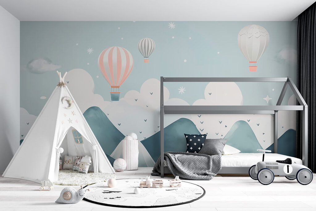 Heißluftballons über Gipfeln — Interieur 3