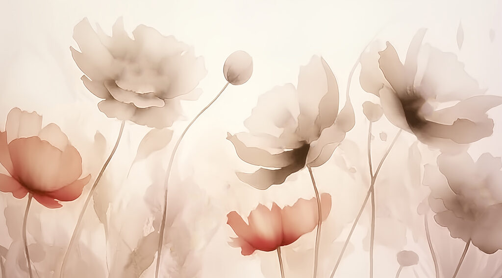 Zarte Blüten — ganzes Design