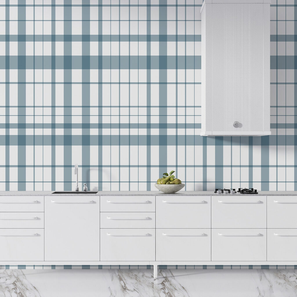 Ruhiges Karomuster in einem Interieur