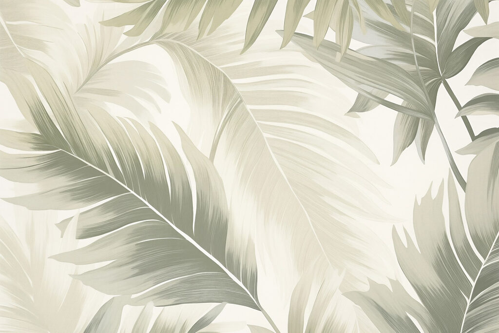 Blasse Palmwedel — ganzes Design