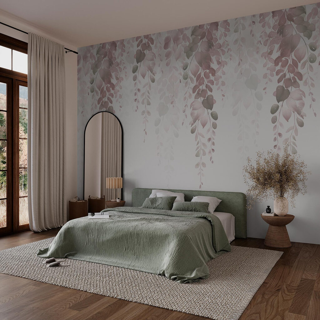Herabfallende Blattranken in einem Interieur