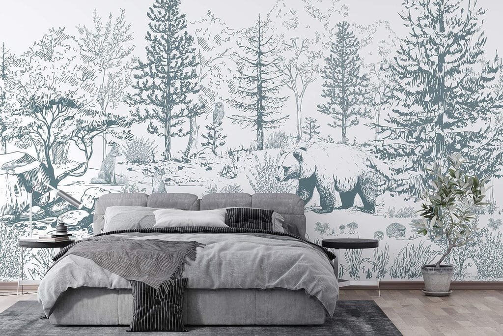 Bär im gezeichneten Wald — Interieur 1