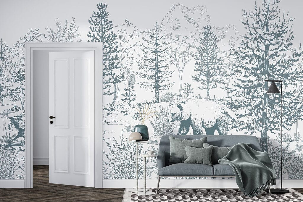 Bär im gezeichneten Wald — Interieur 2