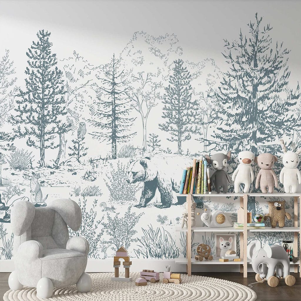 Bär im gezeichneten Wald — Interieur 3