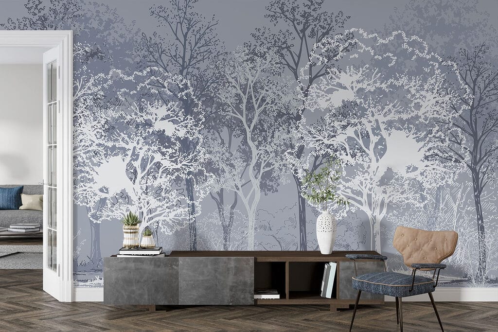 Bäume in kontrastreichen Linien — Interieur 2