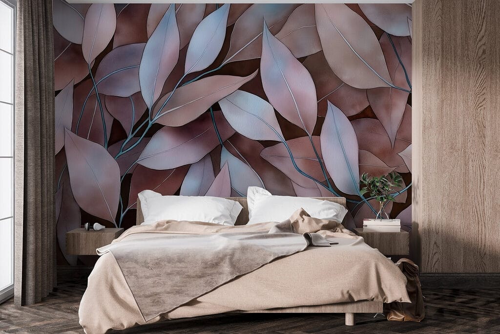Verflochtene Blätter in einem Interieur