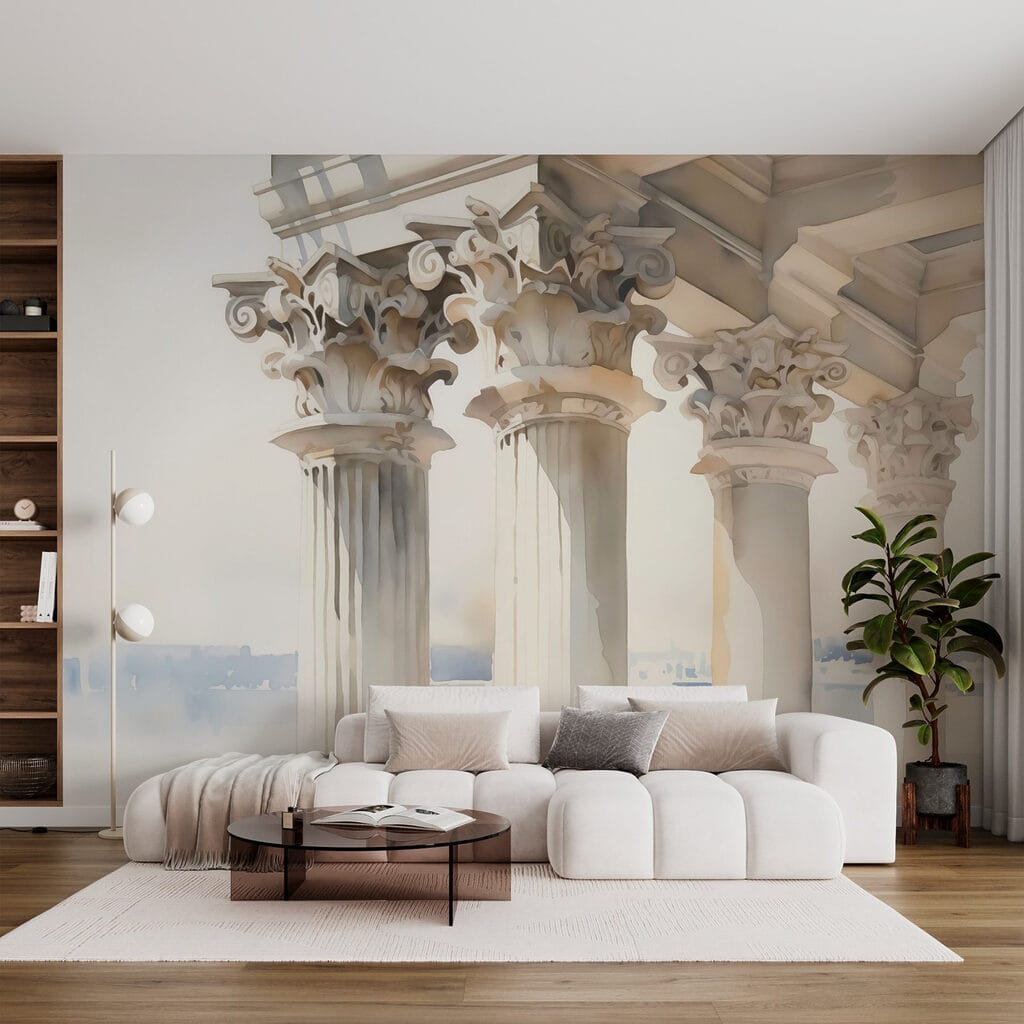 Säulengang in Aquarell — Interieur 1