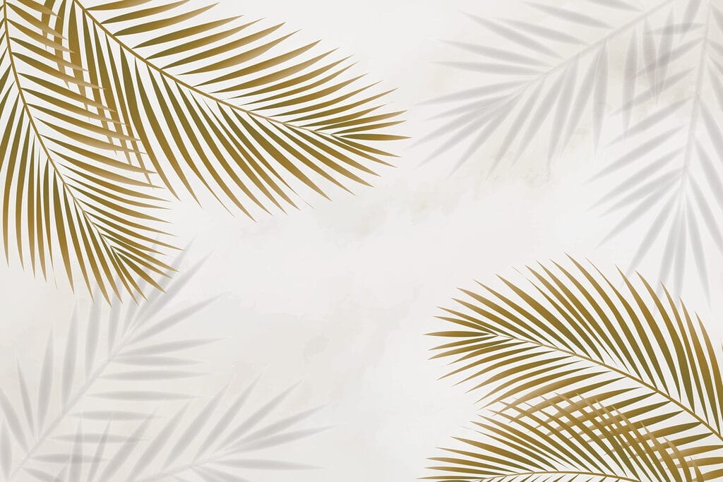 Palmwedel mit sanften Schatten — ganzes Design