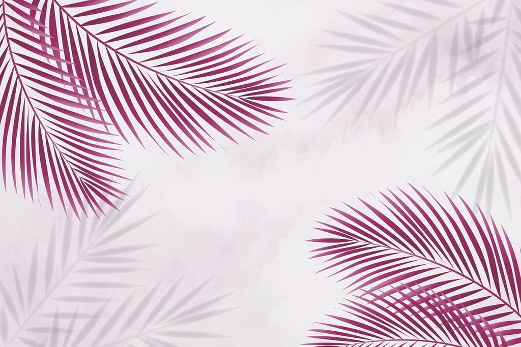 Palmwedel mit sanften Schatten — ganzes Design