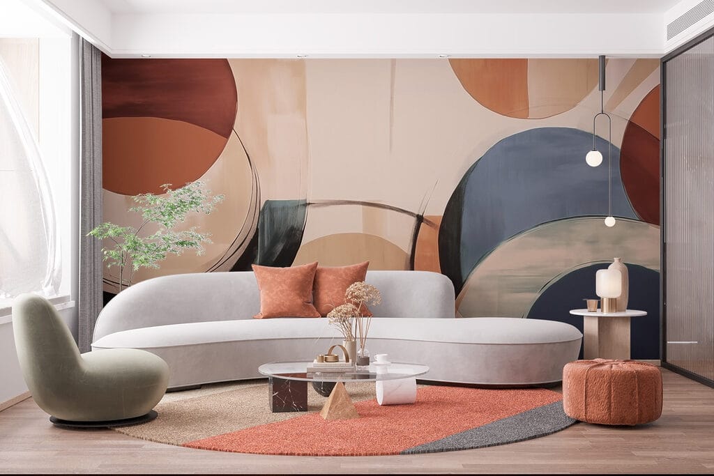 Große Farbkreise in einem Interieur