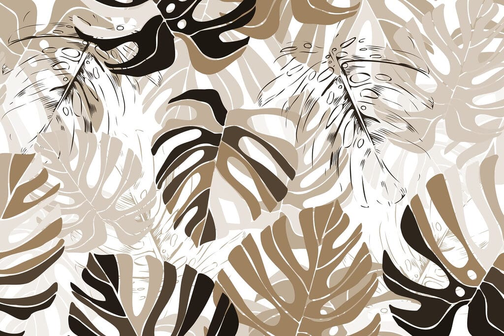 Grafische Tropenblätter — ganzes Design