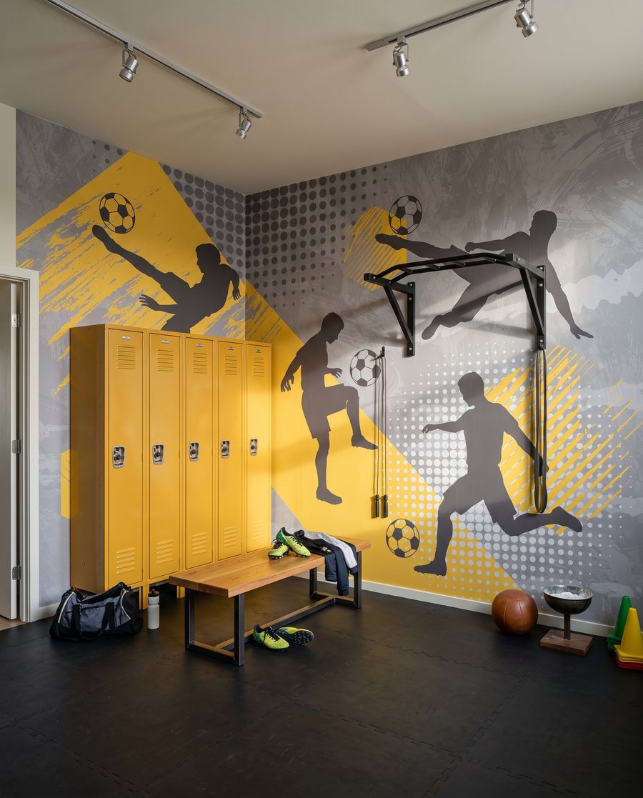Fußballer in Bewegung — Interieur 1
