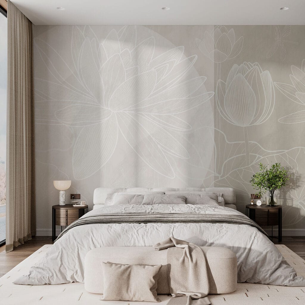 Lotus in weißen Linien — Interieur 1