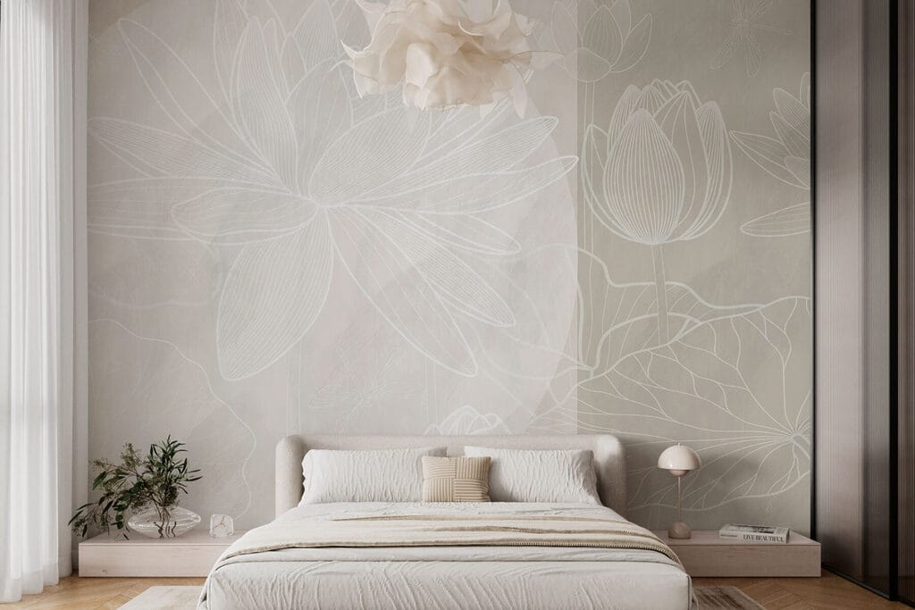 Lotus in weißen Linien — Interieur 2