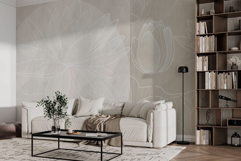 Lotus in weißen Linien — Interieur 3