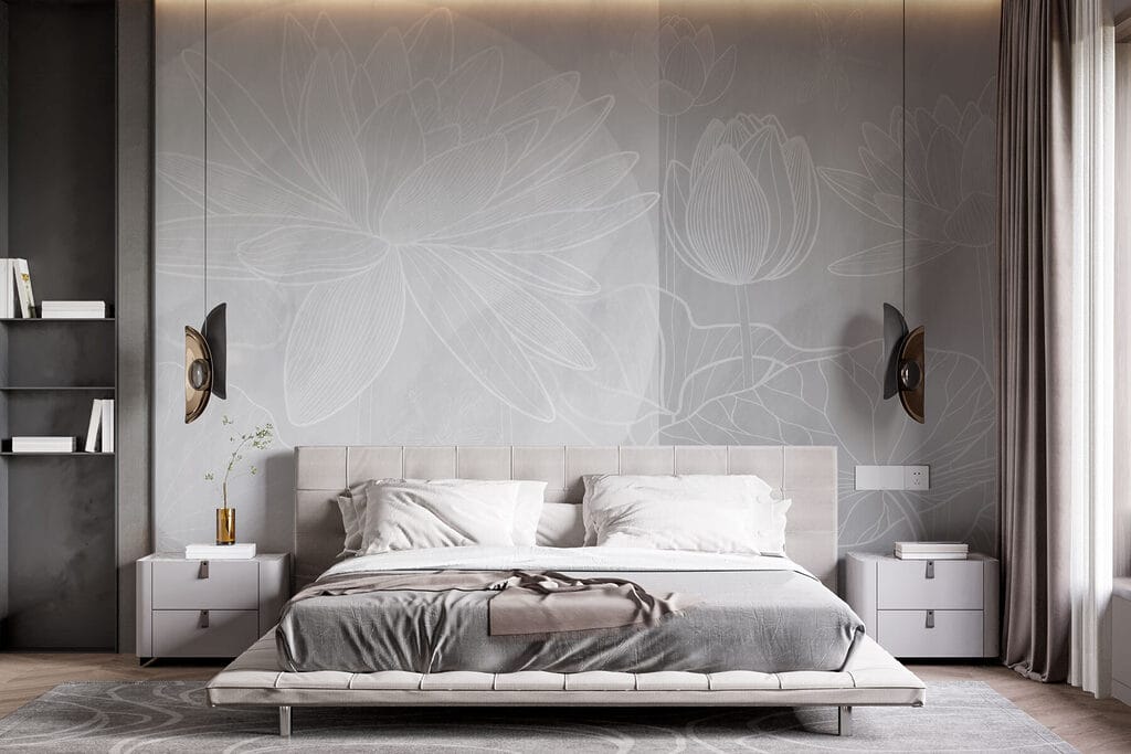 Lotus in weißen Linien — Interieur 2