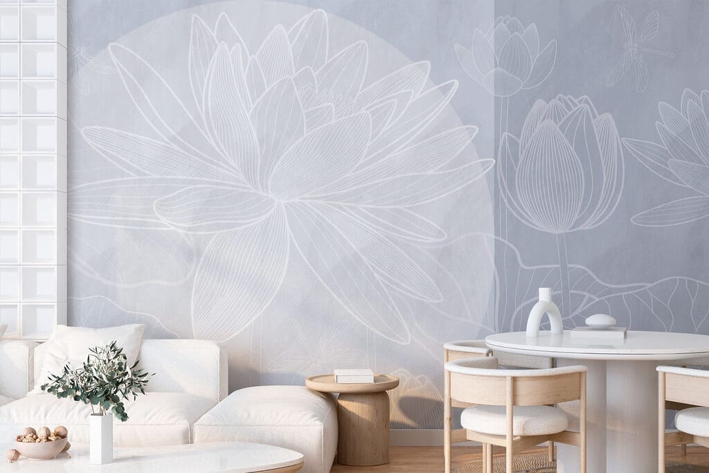 Lotus in weißen Linien — Interieur 1