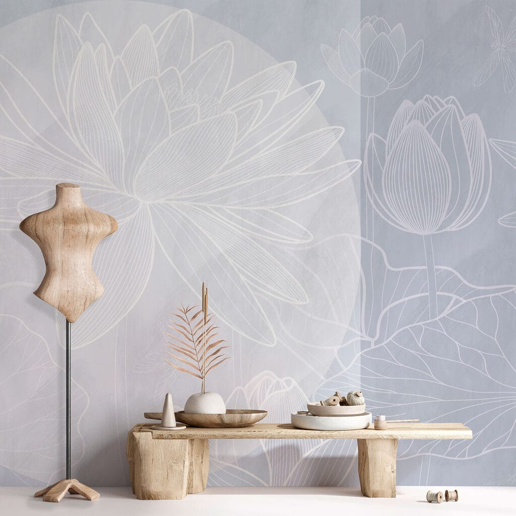 Lotus in weißen Linien — Interieur 2