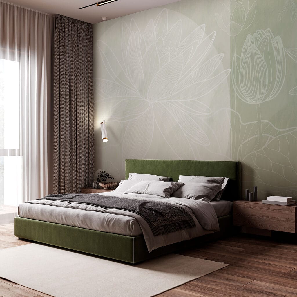 Lotus in weißen Linien — Interieur 1