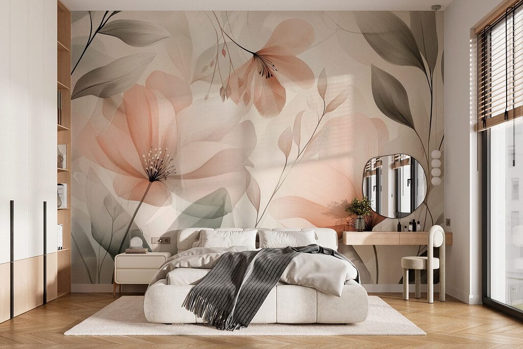 Pfirsichfarbene Blüten — Interieur 2