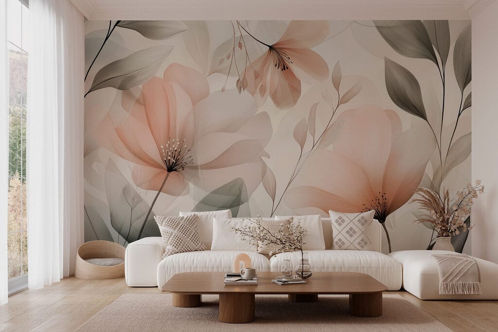 Pfirsichfarbene Blüten — Interieur 3