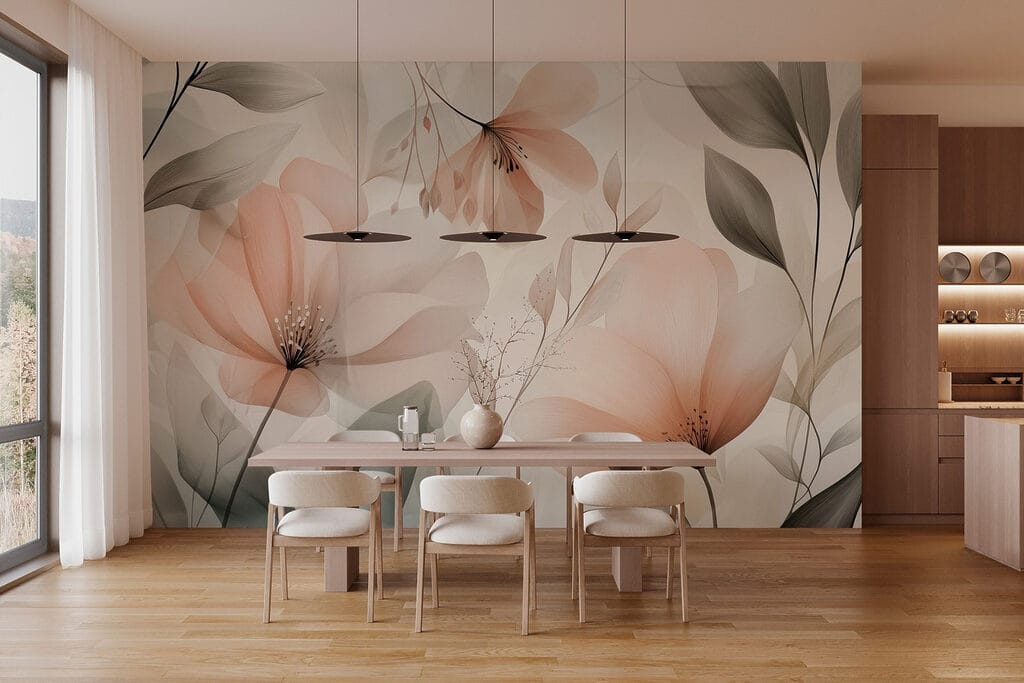 Pfirsichfarbene Blüten — Interieur 5