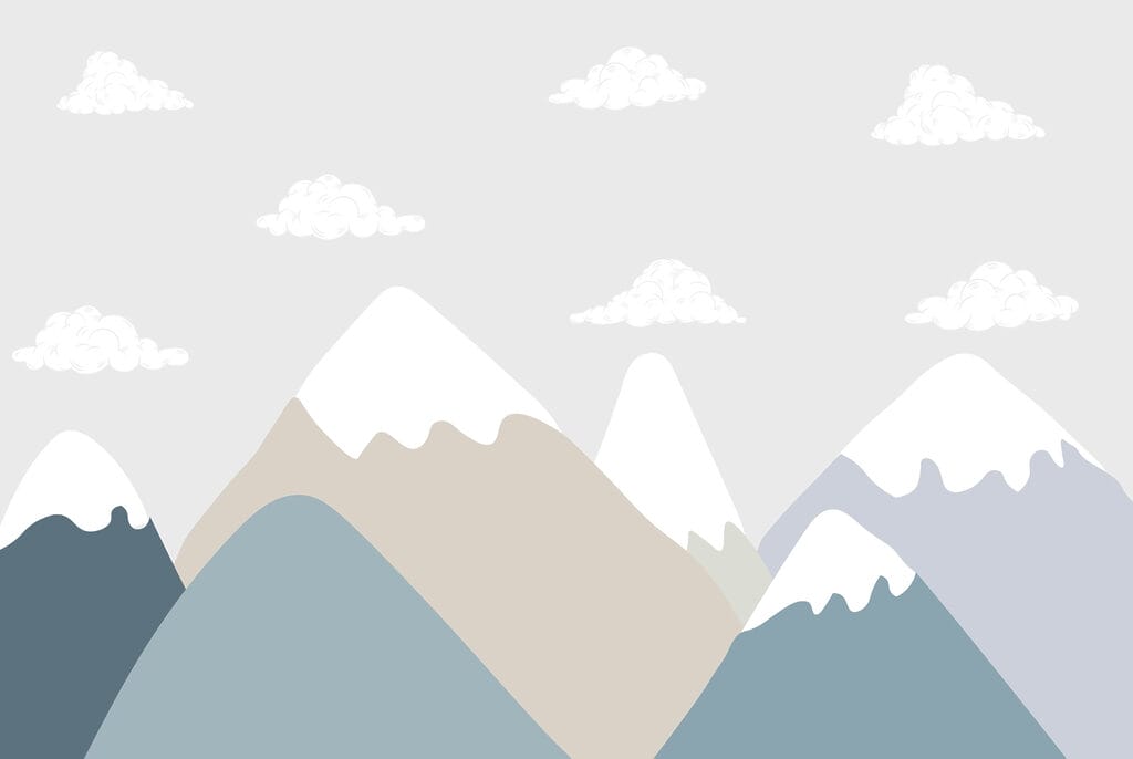 Verschneite Berge — ganzes Design