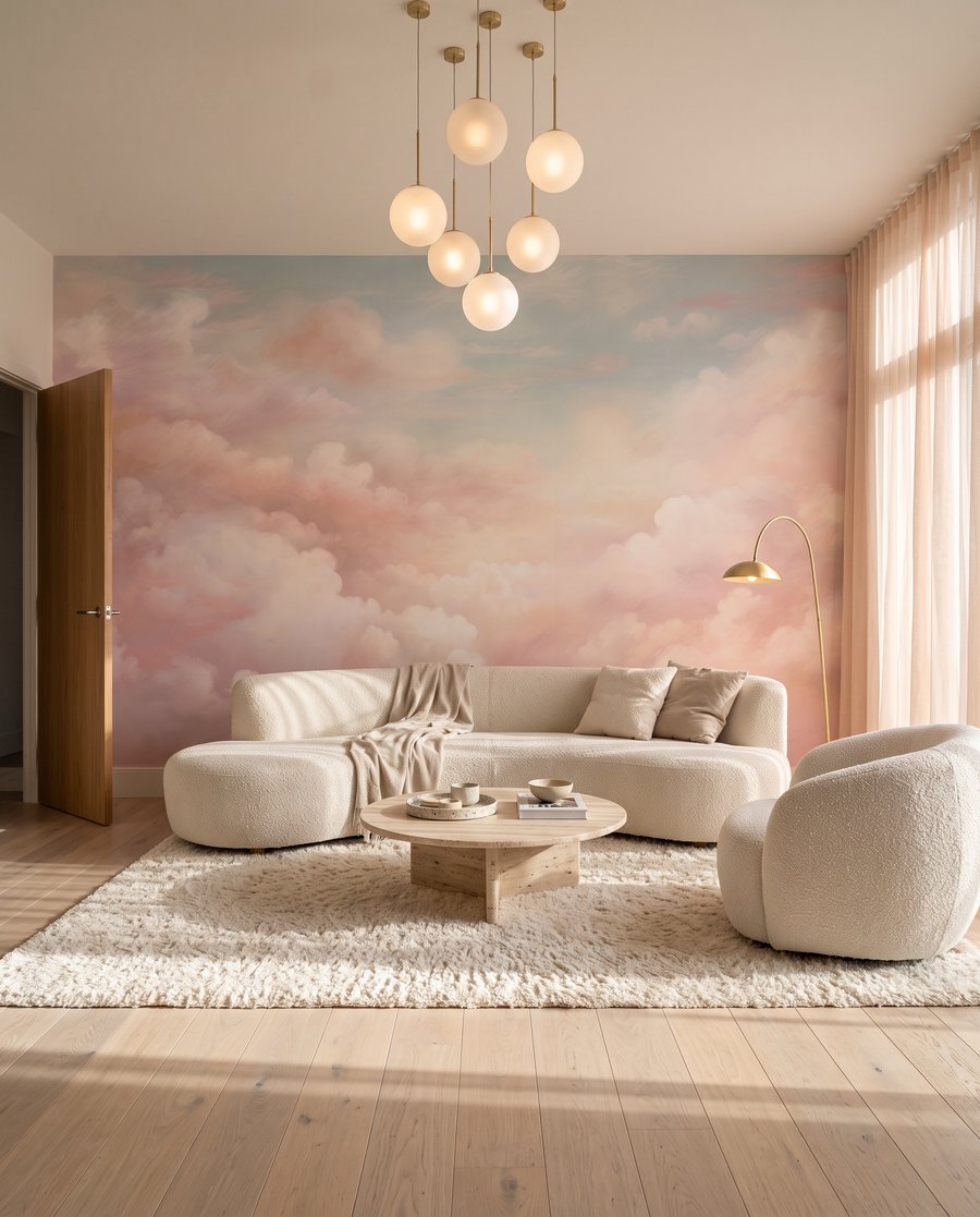 Wolken am Horizont in einem Interieur
