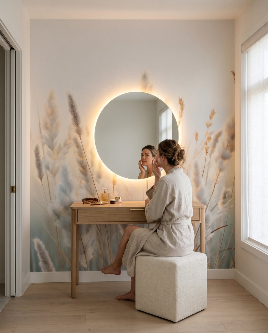 Gräser vor zartem Blau — Interieur 3