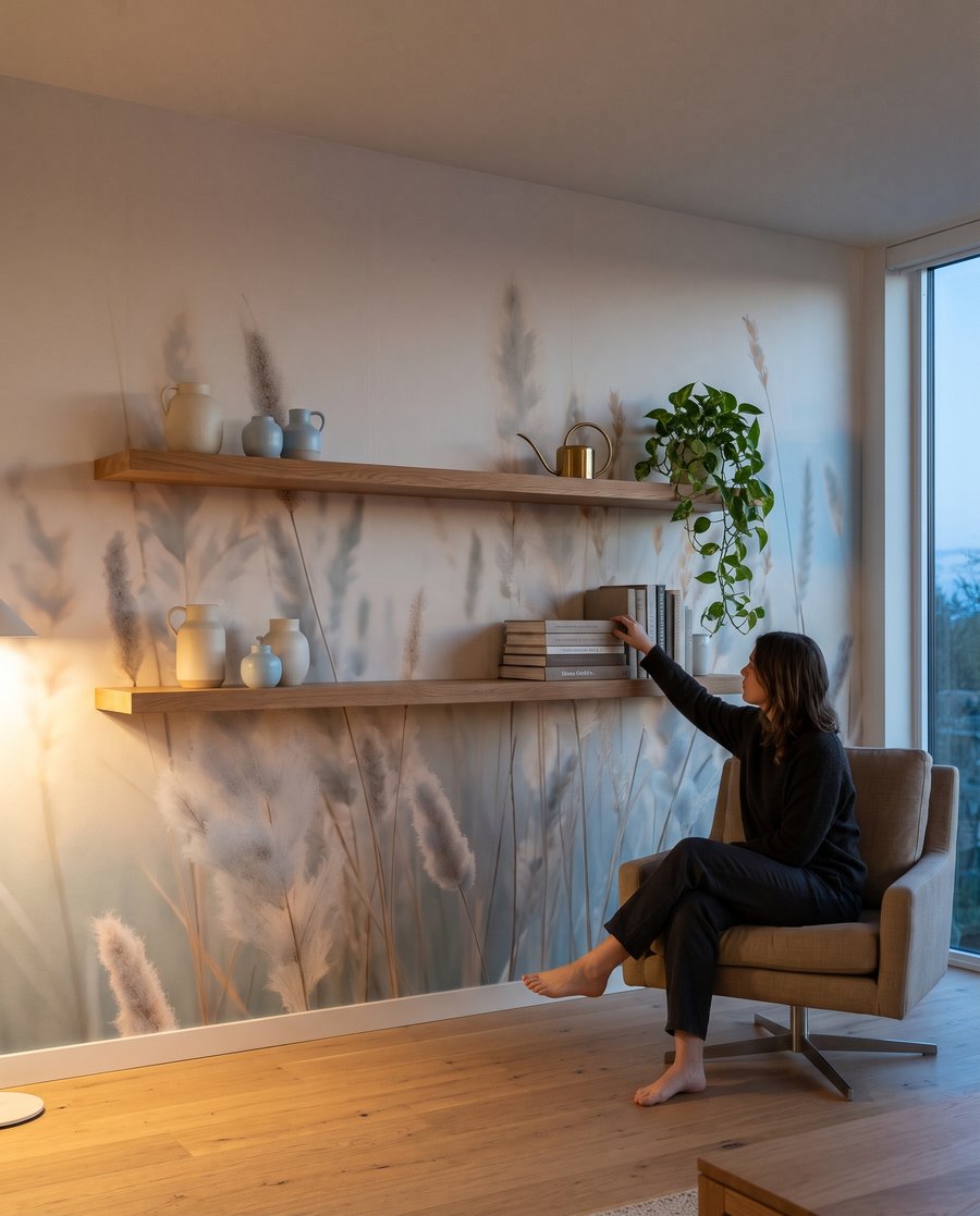 Gräser vor zartem Blau — Interieur 8
