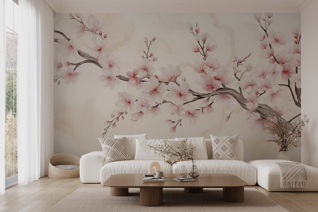 Rosa Blüten im Abendlicht — Interieur 2