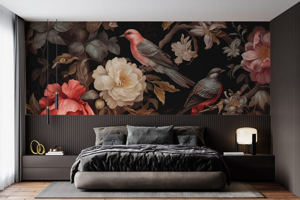 Kleine Vögel im Blütenmeer — Interieur 1